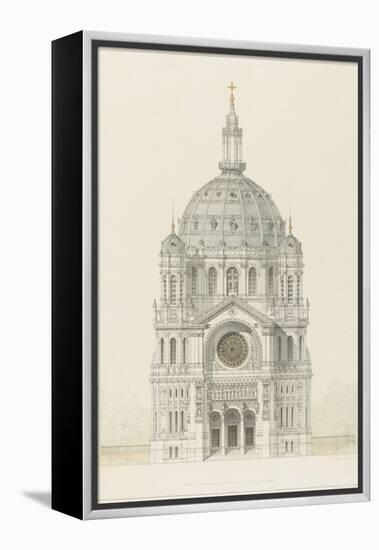 Eglise Saint-Augustin (Paris): Main Facade Elevation-Victor Baltard-Framed Premier Image Canvas