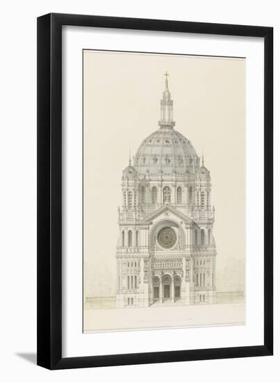 Eglise Saint-Augustin (Paris): Main Facade Elevation-Victor Baltard-Framed Giclee Print