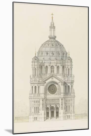 Eglise Saint-Augustin (Paris): Main Facade Elevation-Victor Baltard-Mounted Giclee Print