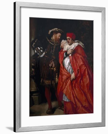 Ego Et Rex Meus, 1888; King Henry VIII and Cardinal Wolsey-John Gilbert-Framed Giclee Print