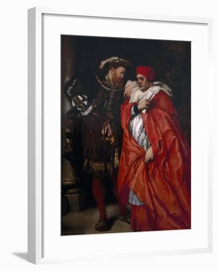 Ego Et Rex Meus, 1888; King Henry VIII and Cardinal Wolsey-John Gilbert-Framed Giclee Print