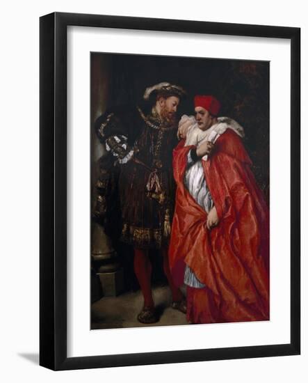 Ego Et Rex Meus, 1888; King Henry VIII and Cardinal Wolsey-John Gilbert-Framed Giclee Print