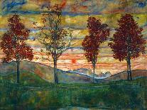 Four Trees, 1917-Egon Schiele-Photographic Print