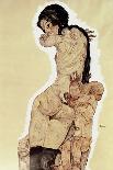 Seated Female Nude with Raised Right Arm, 1910-Egon Schiele-Giclee Print