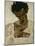 Egon Schiele, Self-Portrait with Bent Head, Study for Eremiten (Hermits)-Egon Schiele-Mounted Giclee Print