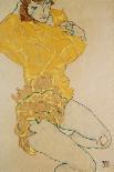 Seated Woman with Legs Drawn Up-Egon Schiele-Giclee Print
