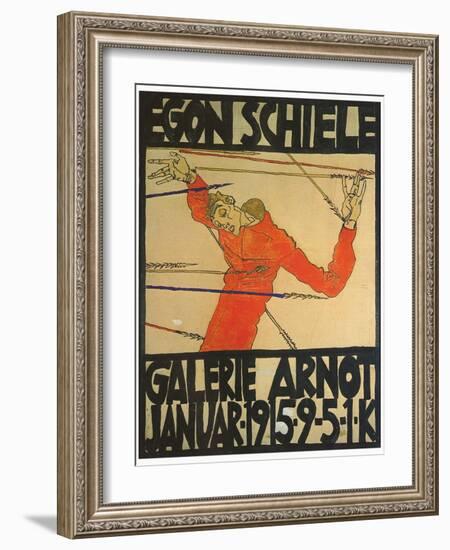 Egon Shiele For Galerie Arnot-Egon Schiele-Framed Art Print