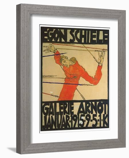 Egon Shiele For Galerie Arnot-Egon Schiele-Framed Art Print