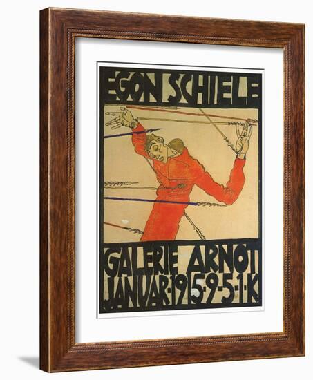 Egon Shiele For Galerie Arnot-Egon Schiele-Framed Art Print