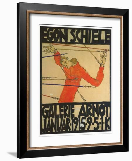 Egon Shiele For Galerie Arnot-Egon Schiele-Framed Art Print