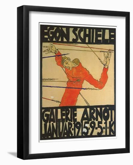 Egon Shiele For Galerie Arnot-Egon Schiele-Framed Art Print