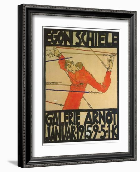 Egon Shiele For Galerie Arnot-Egon Schiele-Framed Art Print