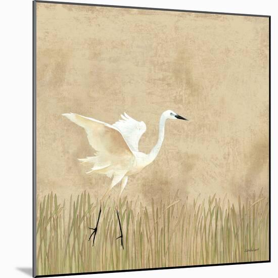 Egret Alighting I Neutral-Kathrine Lovell-Mounted Art Print