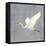 Egret Alighting II Flipped Gray No Grass-Kathrine Lovell-Framed Stretched Canvas