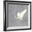 Egret Alighting II Flipped Gray No Grass-Kathrine Lovell-Framed Art Print