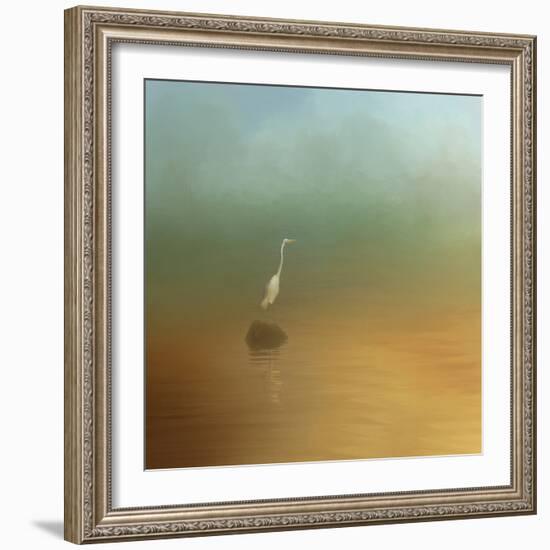 Egret at Sea-Jai Johnson-Framed Giclee Print