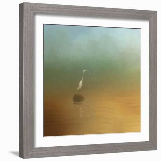 Egret at Sea-Jai Johnson-Framed Giclee Print