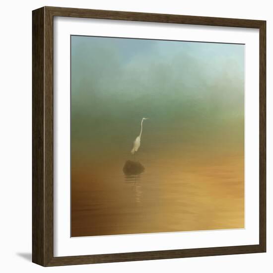 Egret at Sea-Jai Johnson-Framed Giclee Print