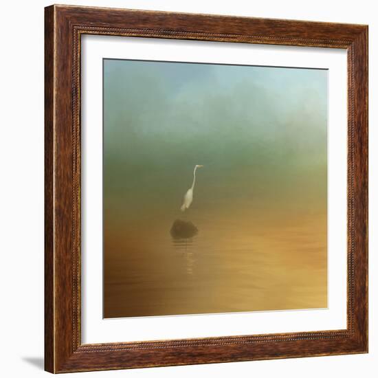 Egret at Sea-Jai Johnson-Framed Giclee Print