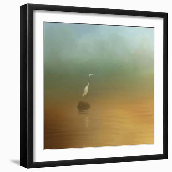 Egret at Sea-Jai Johnson-Framed Giclee Print