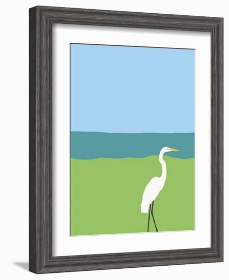 Egret-Jorey Hurley-Framed Art Print