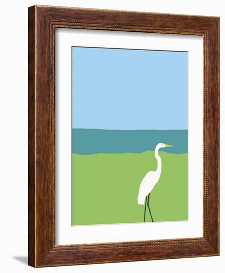 Egret-Jorey Hurley-Framed Art Print