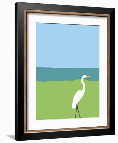 Egret-Jorey Hurley-Framed Art Print