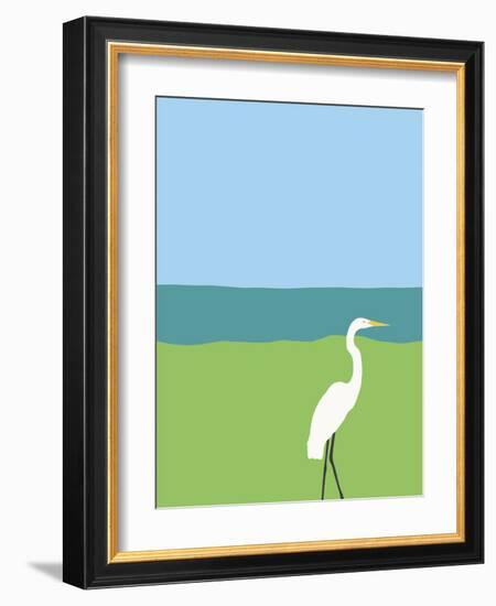 Egret-Jorey Hurley-Framed Art Print