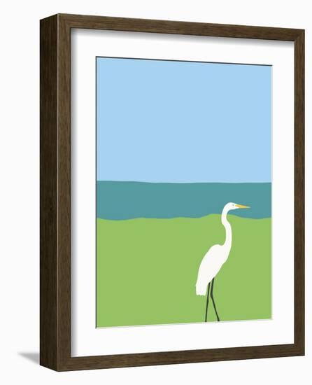 Egret-Jorey Hurley-Framed Art Print