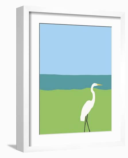 Egret-Jorey Hurley-Framed Art Print