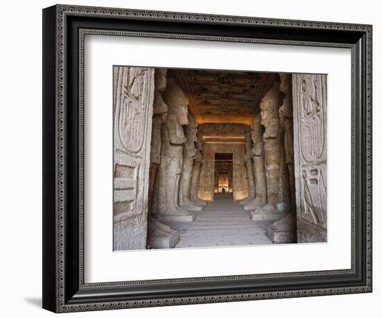 Egypt, Abu Simbel, Statues and Temple of Ramses Ii, Main Chamber-Michele Falzone-Framed Photographic Print