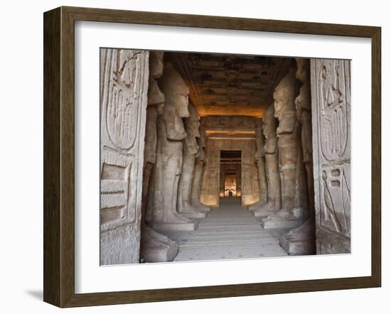 Egypt, Abu Simbel, Statues and Temple of Ramses Ii, Main Chamber-Michele Falzone-Framed Photographic Print