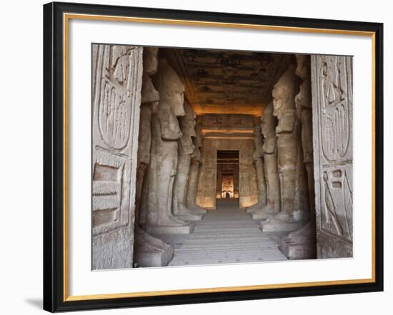 Egypt, Abu Simbel, Statues and Temple of Ramses Ii, Main Chamber-Michele Falzone-Framed Photographic Print