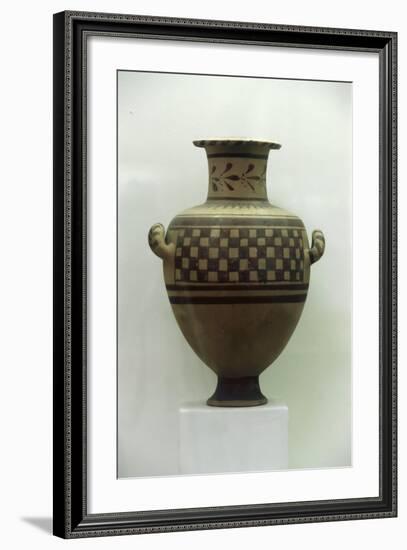 Egypt, Alexandria, Hydria with Geometrical Patterns, Baked Clay-null-Framed Giclee Print