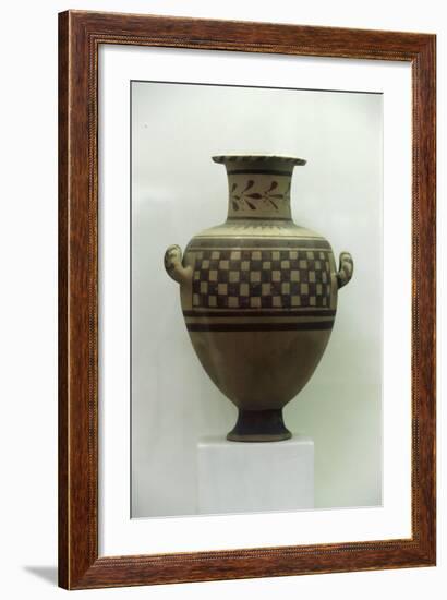 Egypt, Alexandria, Hydria with Geometrical Patterns, Baked Clay-null-Framed Giclee Print