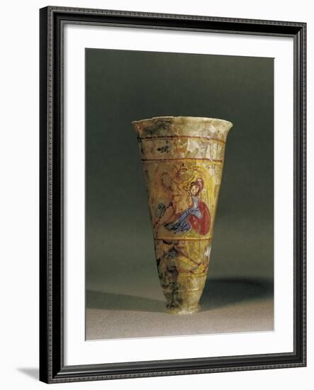 Egypt, Alexandria, Painted Tumbler with a Mythological Scene-null-Framed Giclee Print