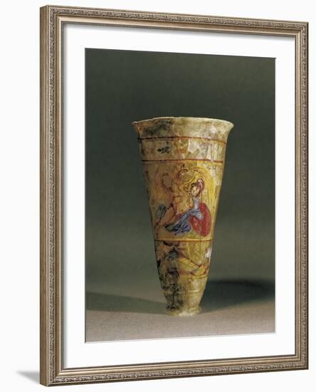 Egypt, Alexandria, Painted Tumbler with a Mythological Scene-null-Framed Giclee Print