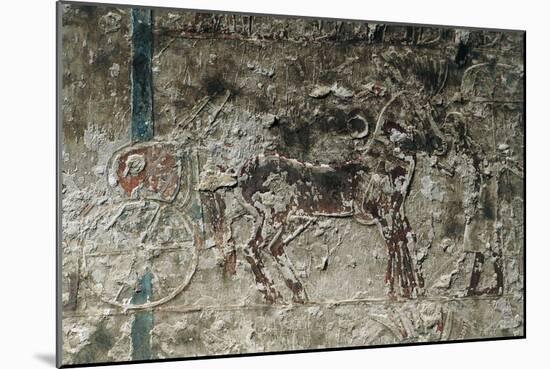Egypt, Amarna, Tell El-Amarna, Necropolis, Tomb of Merire, Relief Depicting Chariot Race-null-Mounted Giclee Print