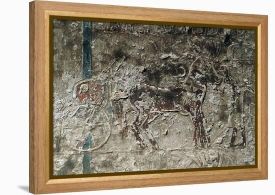 Egypt, Amarna, Tell El-Amarna, Necropolis, Tomb of Merire, Relief Depicting Chariot Race-null-Framed Premier Image Canvas