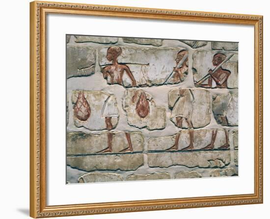 Egypt, Ancient Thebes, Karnak, Talatat Wall, Detail-null-Framed Giclee Print