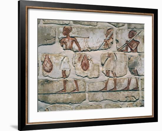 Egypt, Ancient Thebes, Karnak, Talatat Wall, Detail-null-Framed Giclee Print