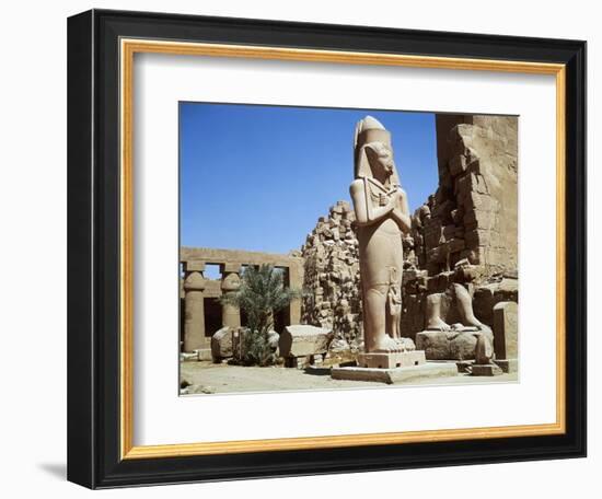 Egypt, Ancient Thebes, Luxor, Karnak, Temple of Amon, Court of Ramses II-null-Framed Giclee Print