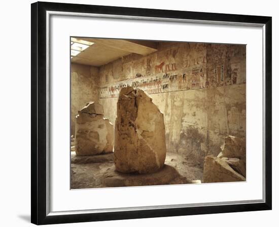 Egypt, Ancient Thebes, Luxor, Valley of Nobles, Tomb of Ramose Depicting Funeral Procession-null-Framed Giclee Print