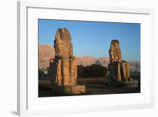 Egypt, Ancient Thebes, Statues of Amenhotep Iii Colossi of Memnon-null-Framed Giclee Print