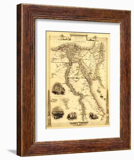 Egypt and Arabia - Panoramic Map-Lantern Press-Framed Art Print