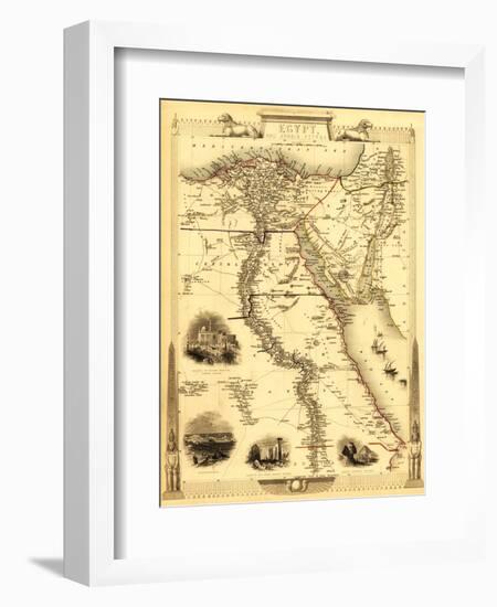 Egypt and Arabia - Panoramic Map-Lantern Press-Framed Art Print