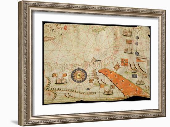 Egypt and the Red Sea, from a Nautical Atlas of the Mediterranean and Middle East-Calopodio da Candia-Framed Giclee Print