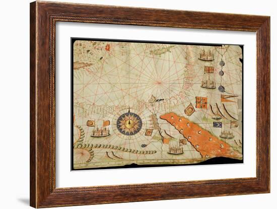 Egypt and the Red Sea, from a Nautical Atlas of the Mediterranean and Middle East-Calopodio da Candia-Framed Giclee Print