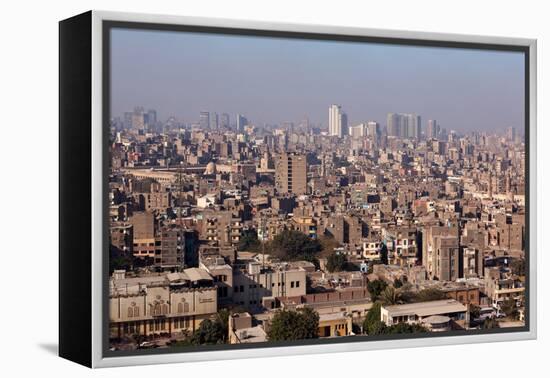 Egypt, Cairo, Citadel, View at the Islamic Old Town-Catharina Lux-Framed Premier Image Canvas