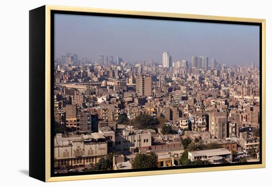 Egypt, Cairo, Citadel, View at the Islamic Old Town-Catharina Lux-Framed Premier Image Canvas